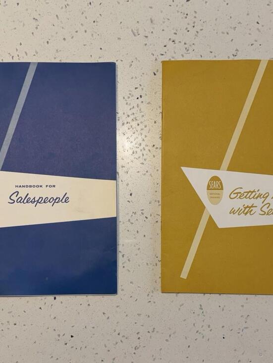 Other - Sears National Training Employee Manual Salespeople Merch Booklet Lot Of 2 1950s